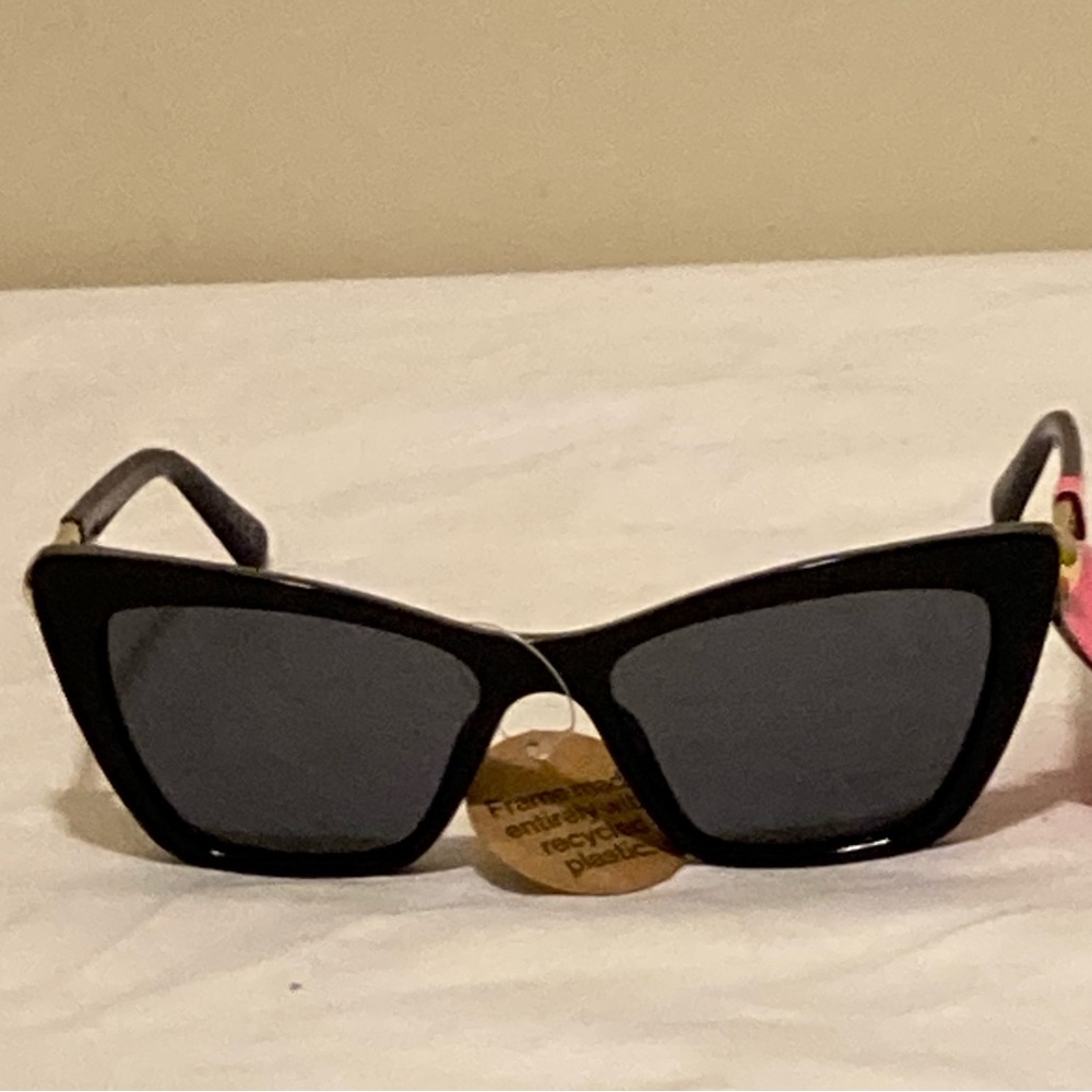 Betsey Johnson Black Cat-Eye Sunglasses